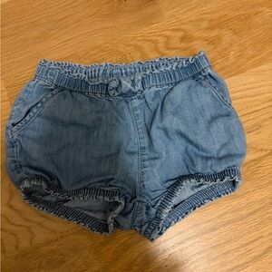 GAP Light Blue Denim Elastic Waist Puff Shorts